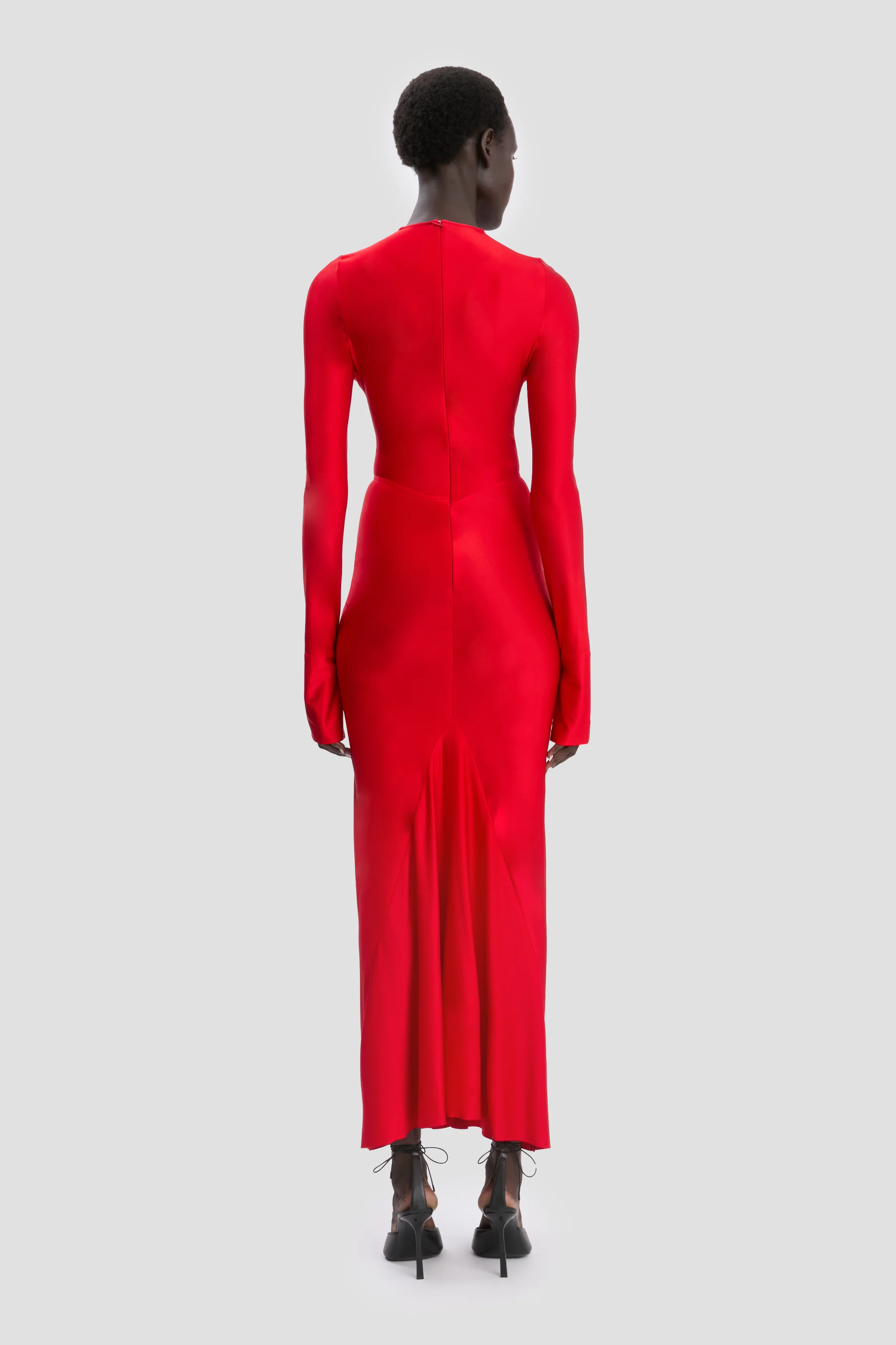 Frances Midi Dress In Cardinal Red - Image 4