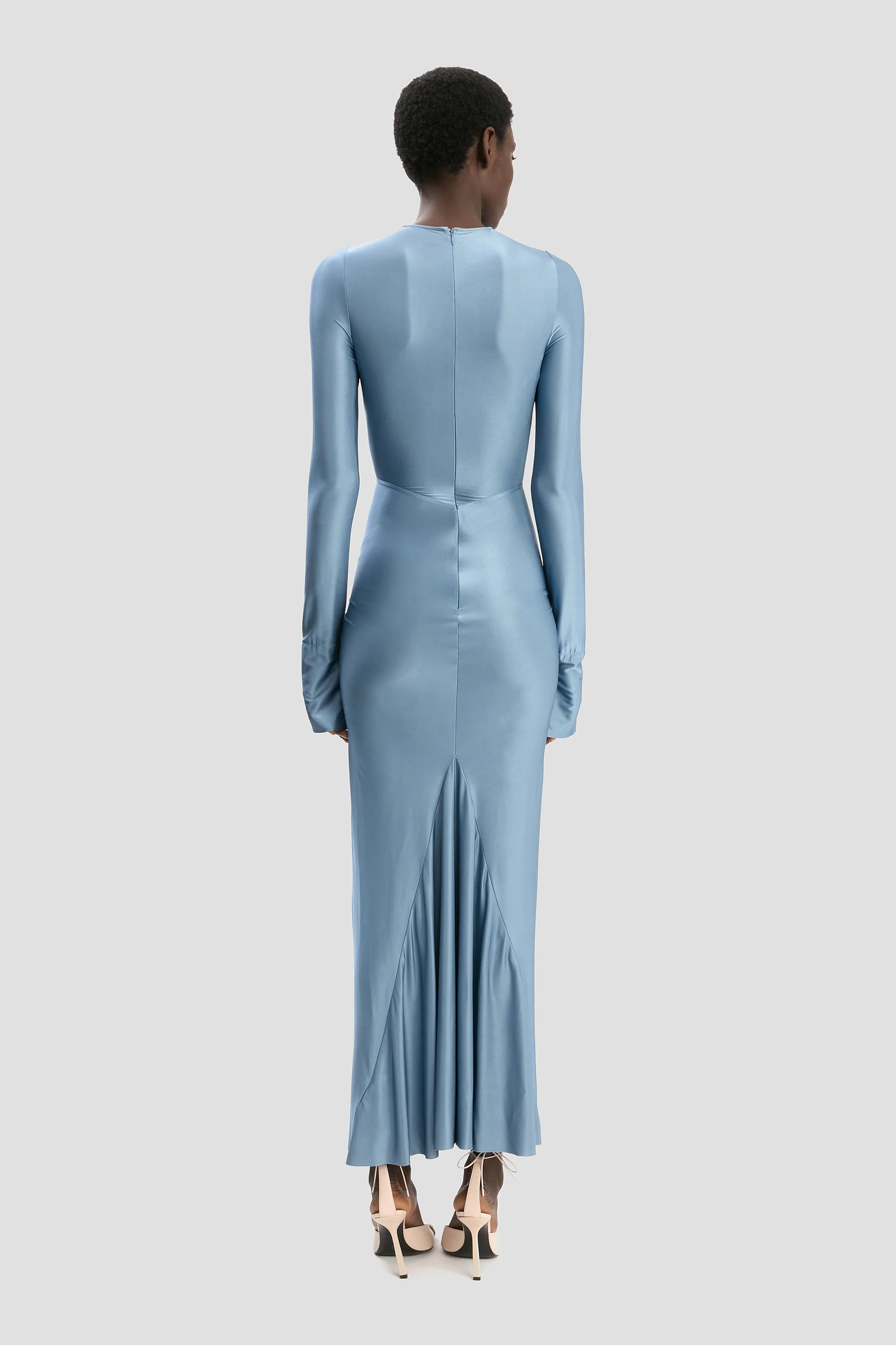 Frances Midi Dress In Stone - Image 4