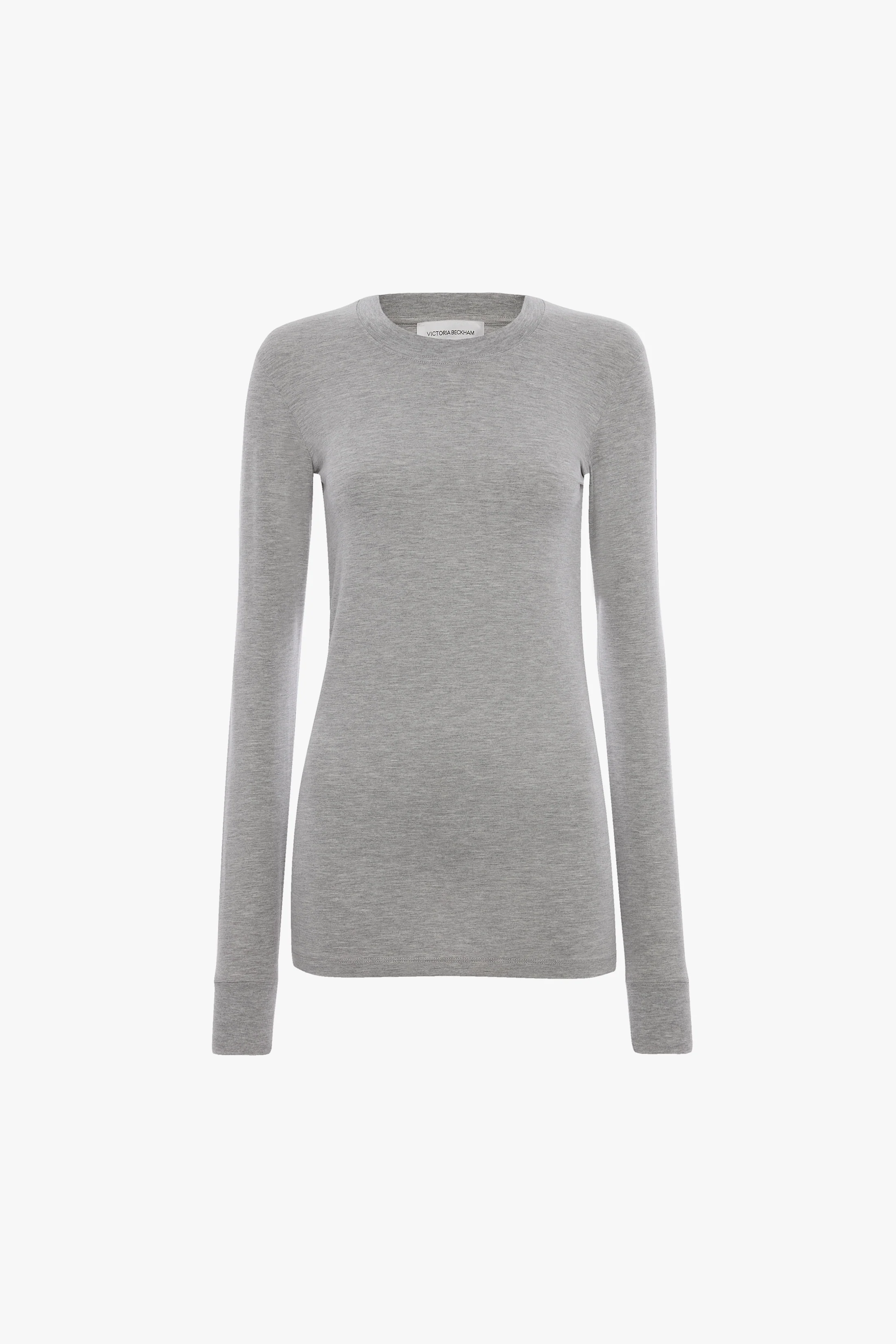 Long Sleeve T-Shirt In Grey Marl - Image 5