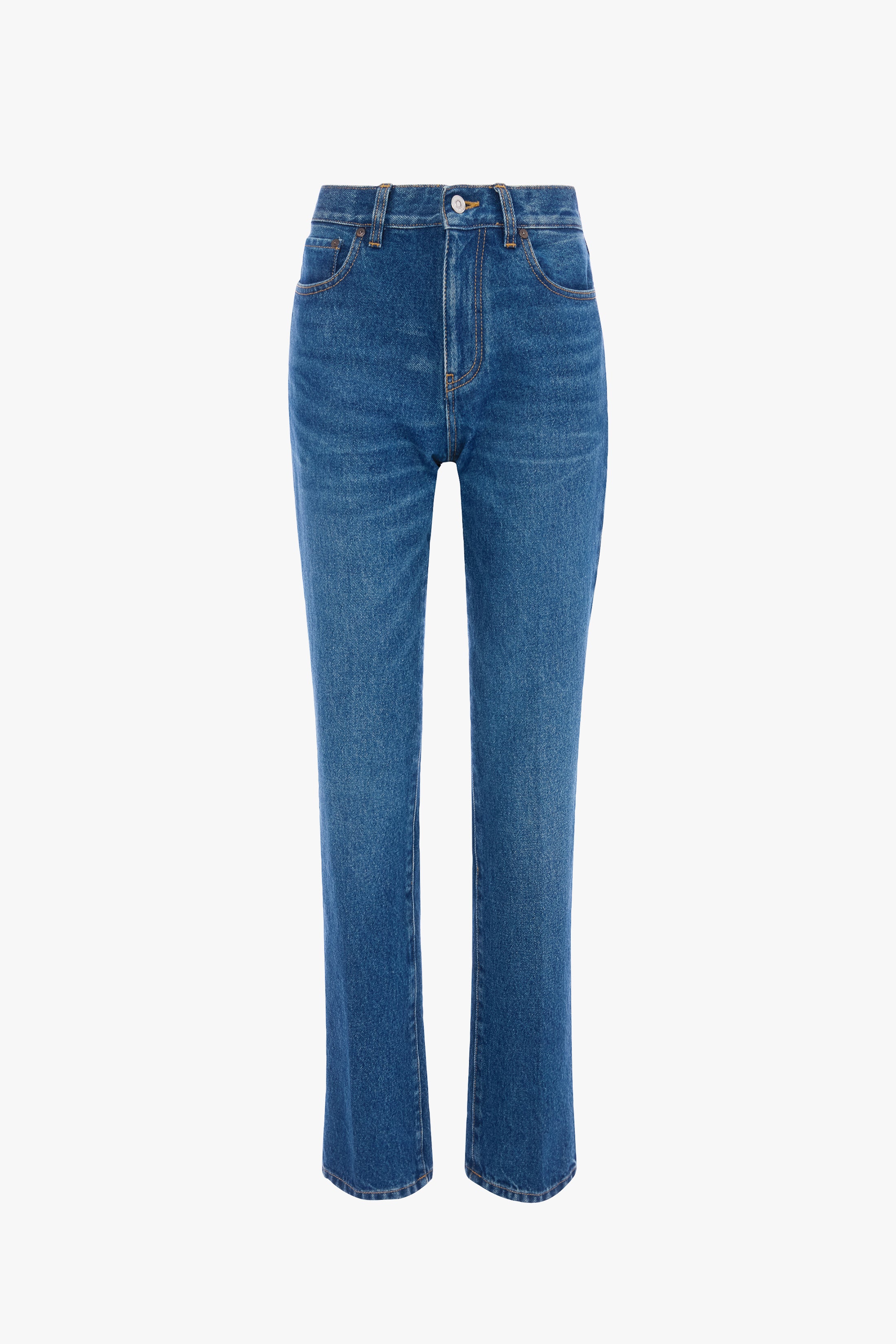 Low Waist Jean In Mid Blue Wash - Image 5