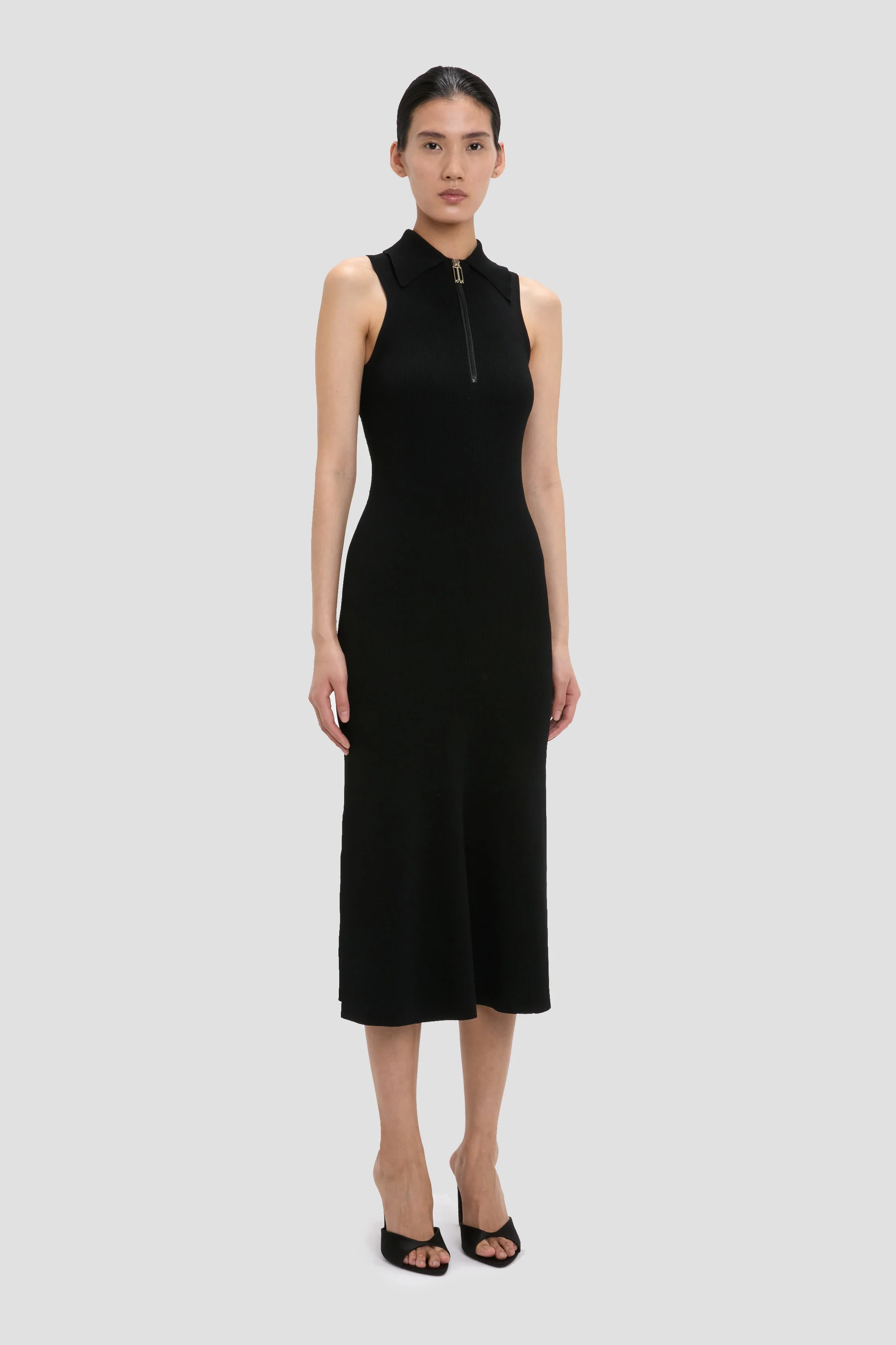 Mira Midi Dress In Black - Image 3