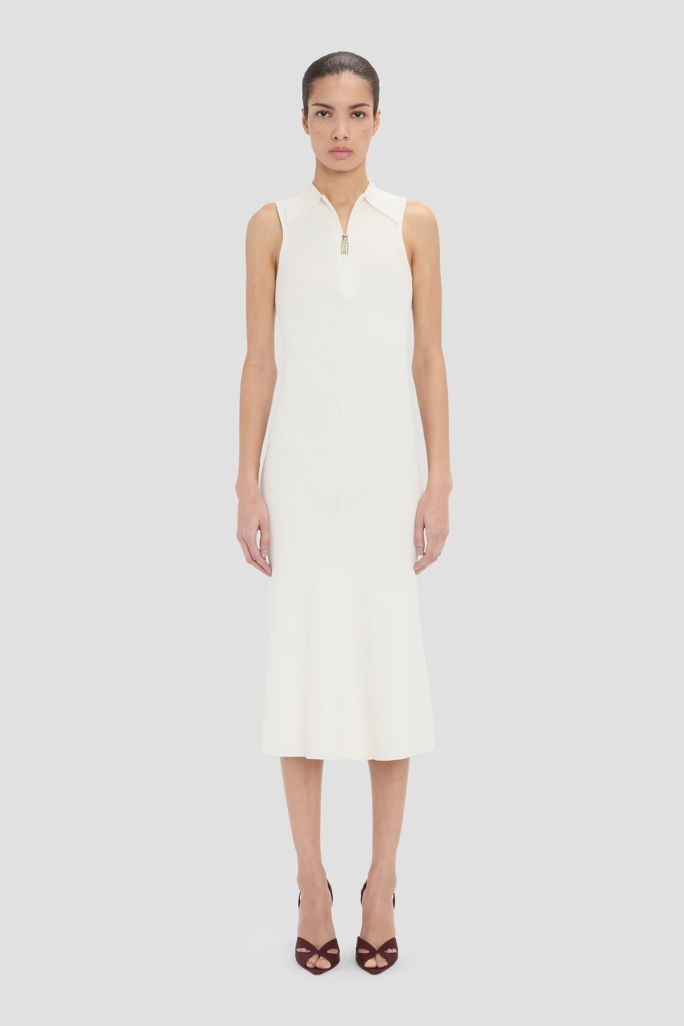 Mira Midi Dress In White