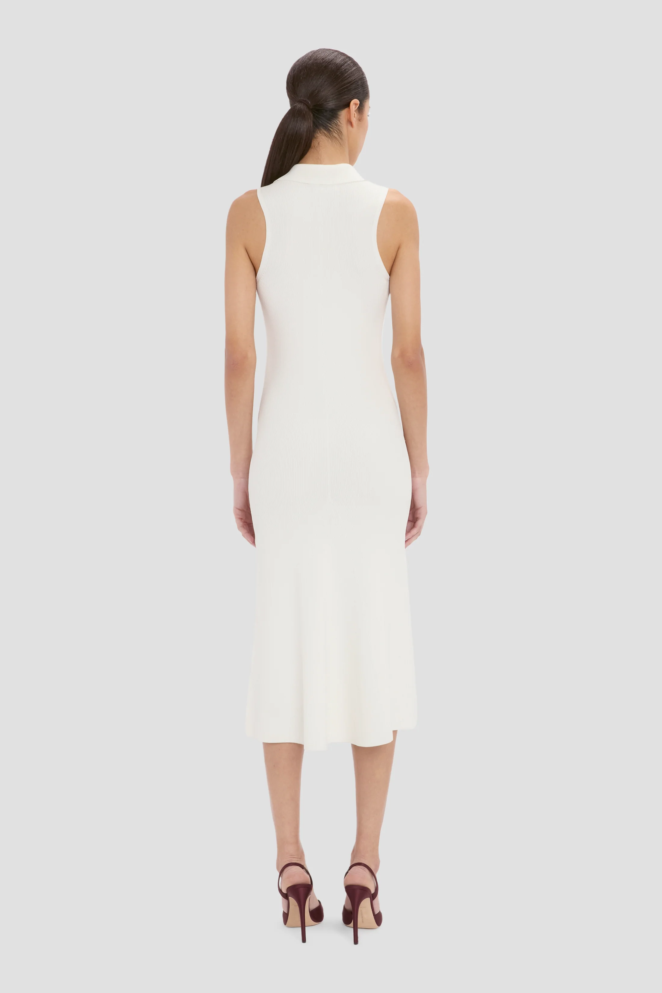 Mira Midi Dress In White - Image 5