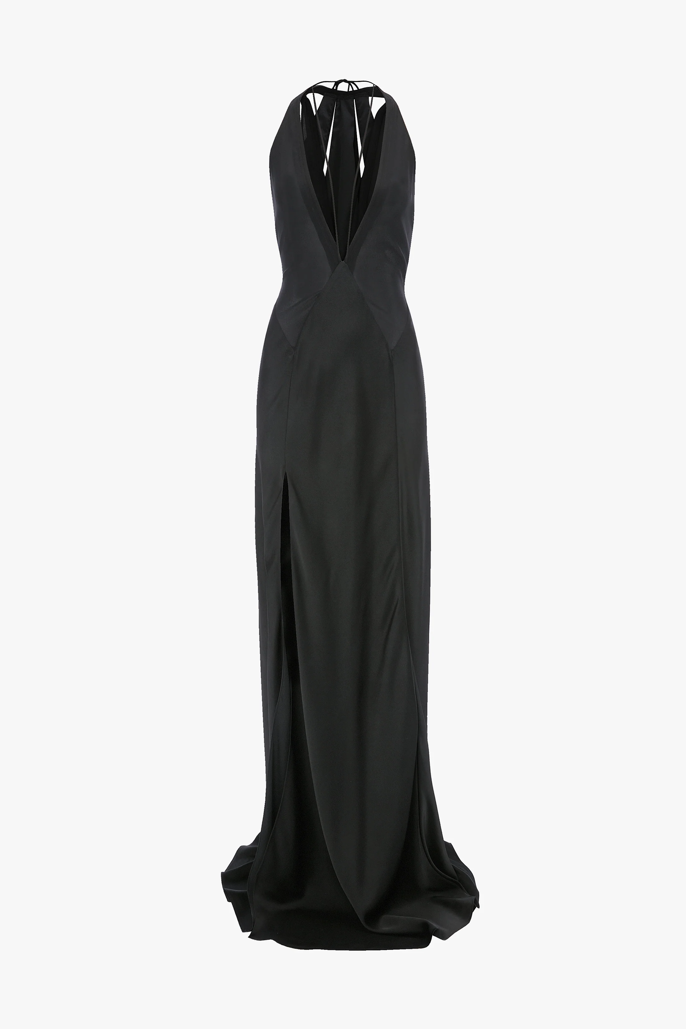 Panelled Cami Gown In Black - Image 6