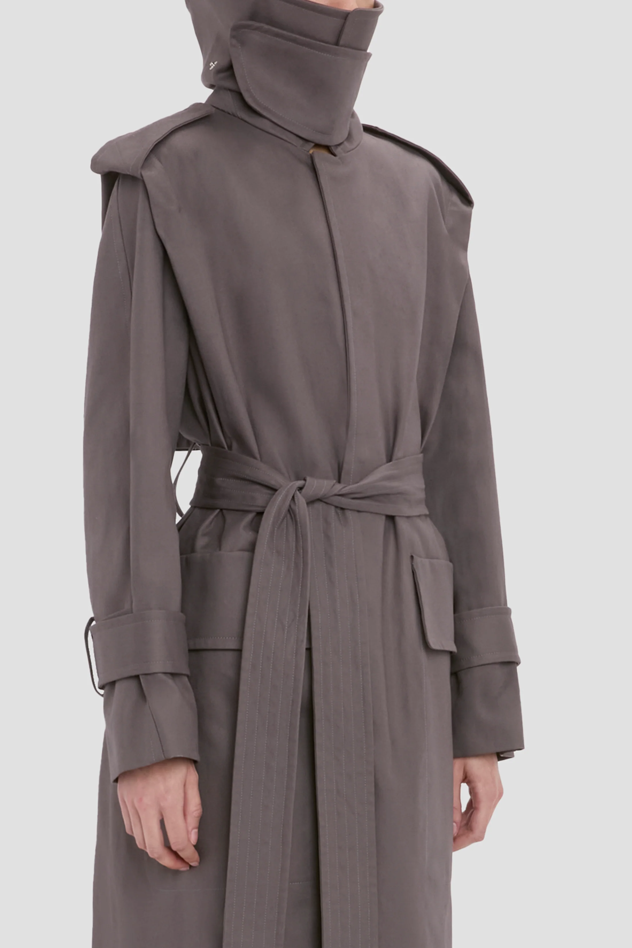 Philippa Trench Coat In Grey - Image 3