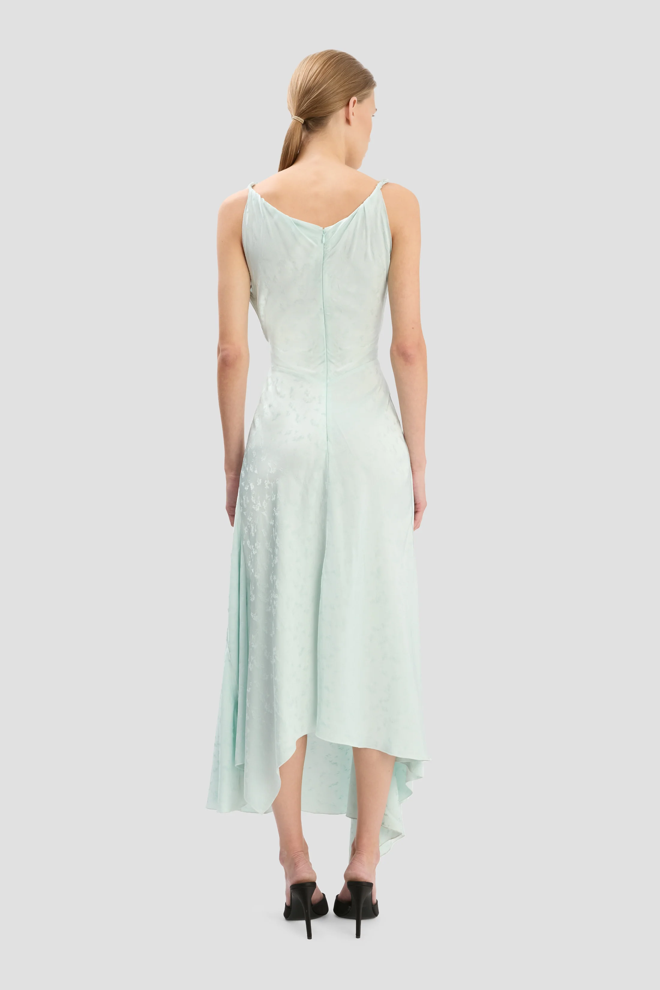 Posy Midi Dress In Aquamarine - Image 4