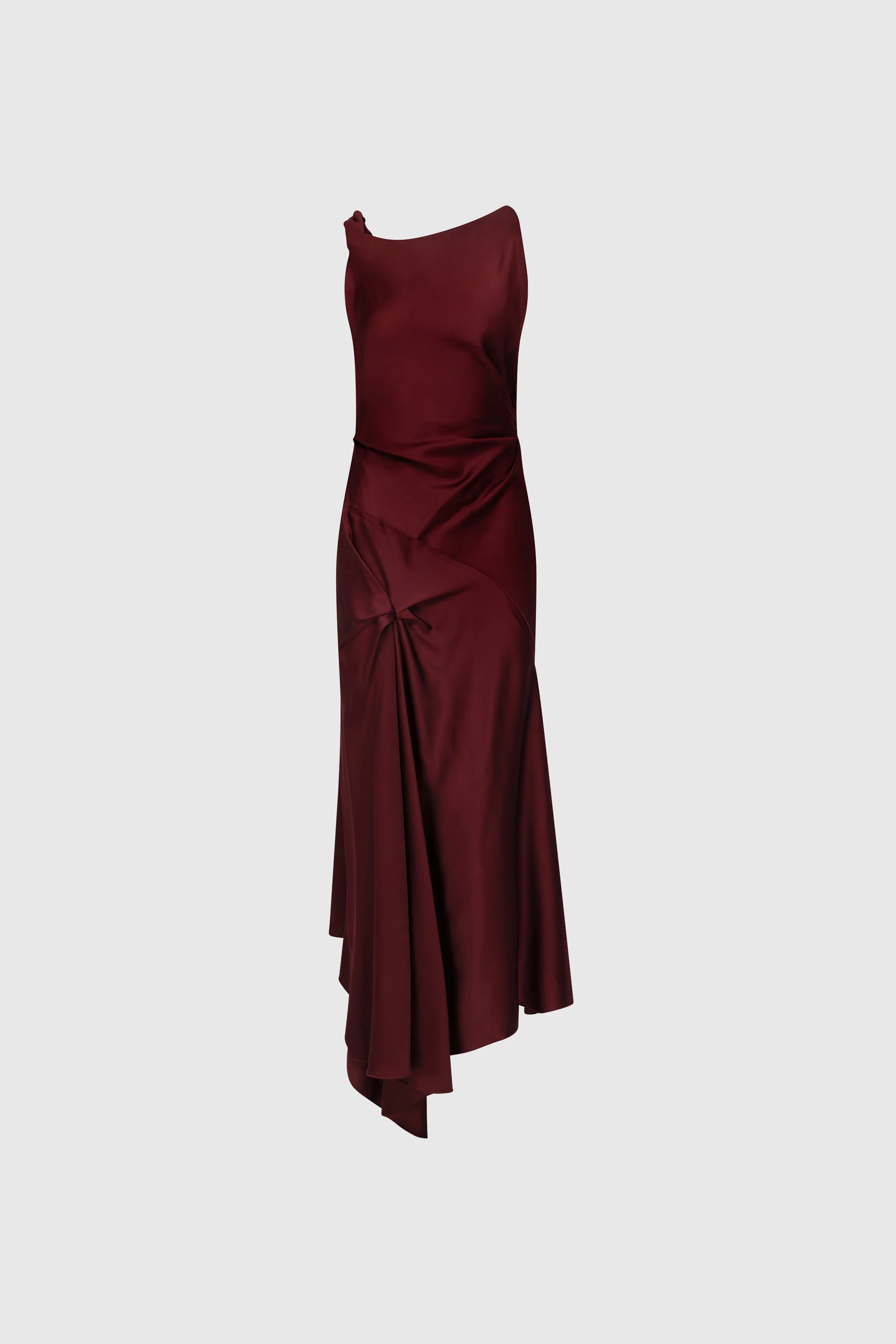 Posy Midi Dress in Burgundy - Image 8