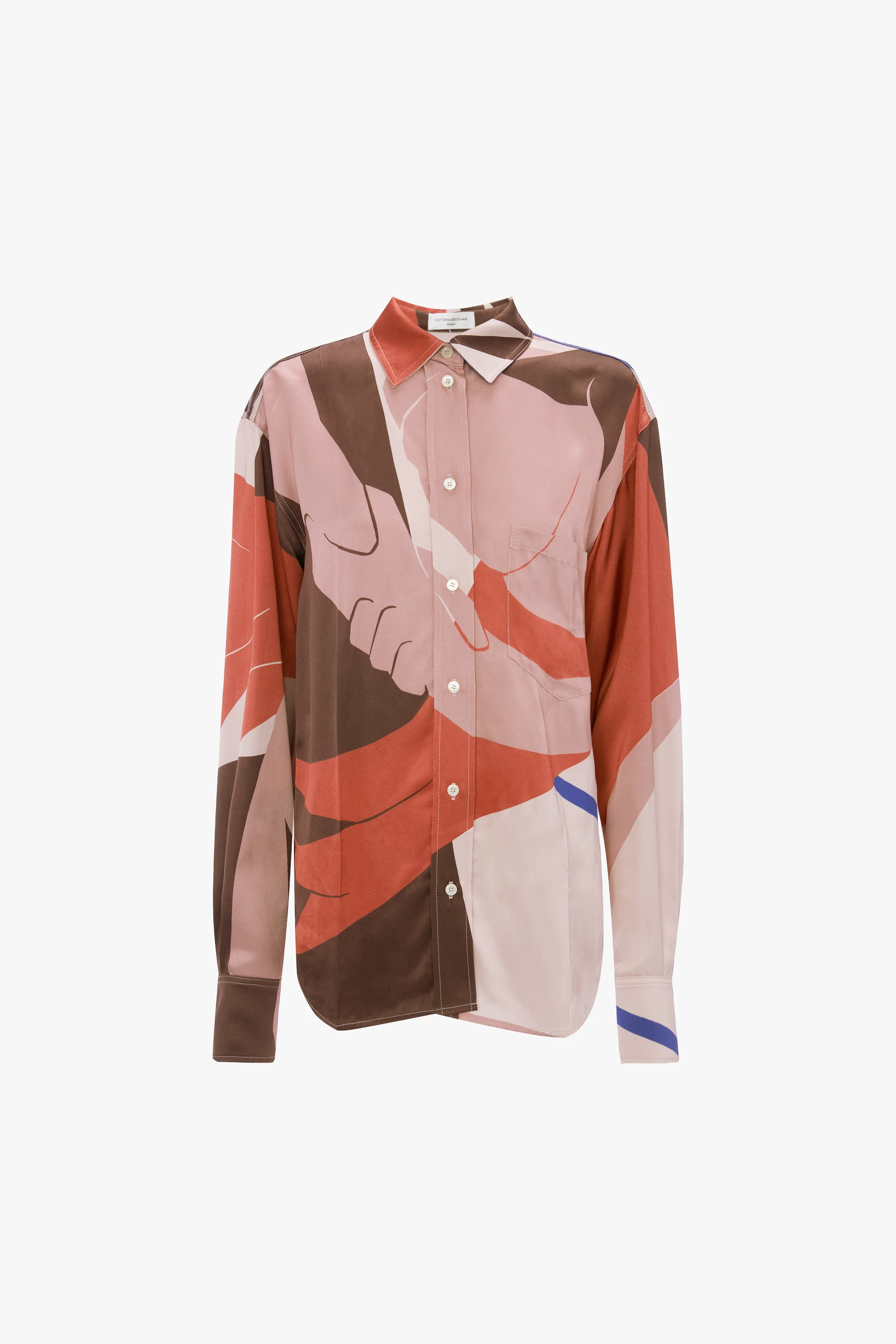 Remi Shirt In Abstract Earth Print - Image 5
