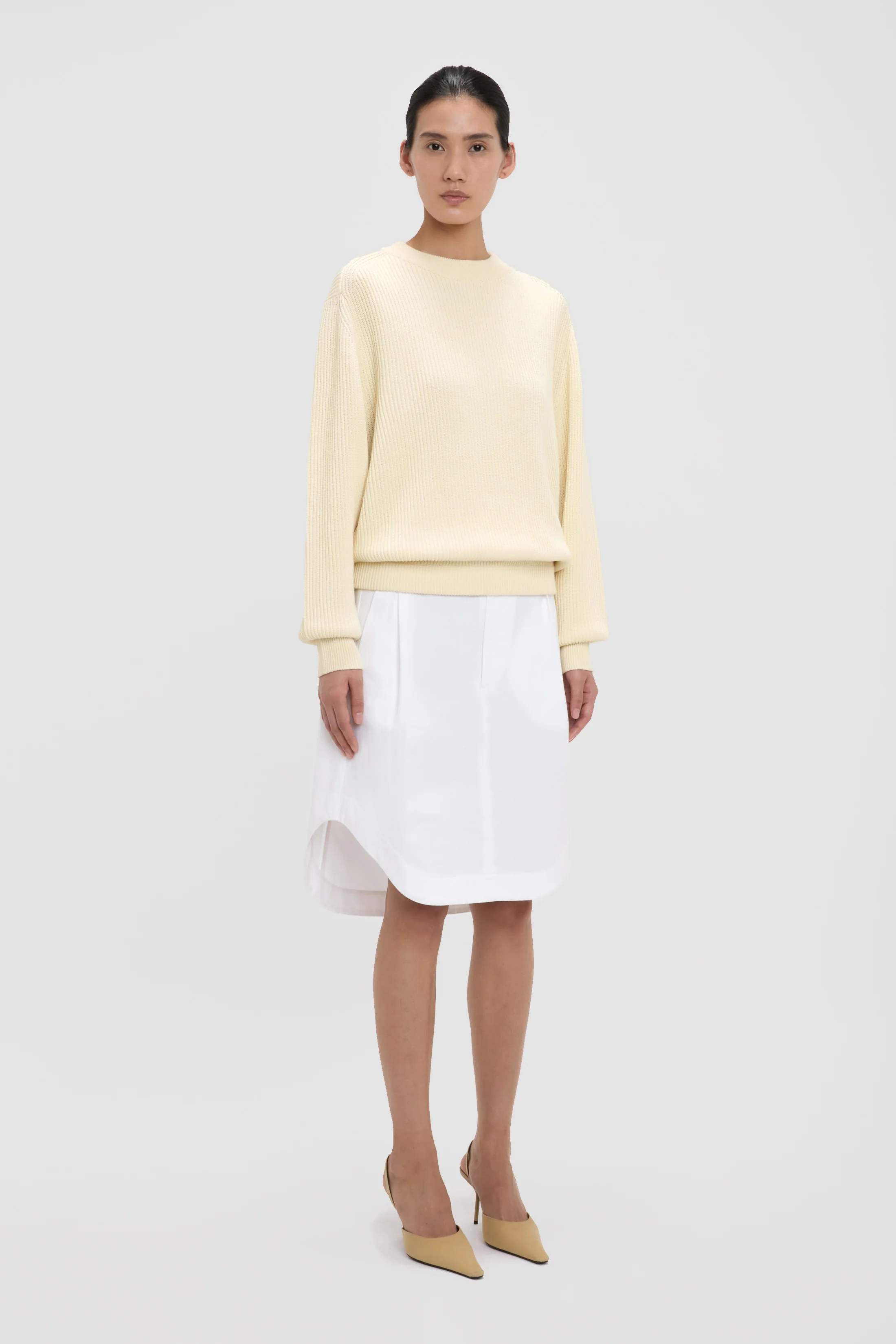 Relaxed Fit Jumper In Ivory - Image 2