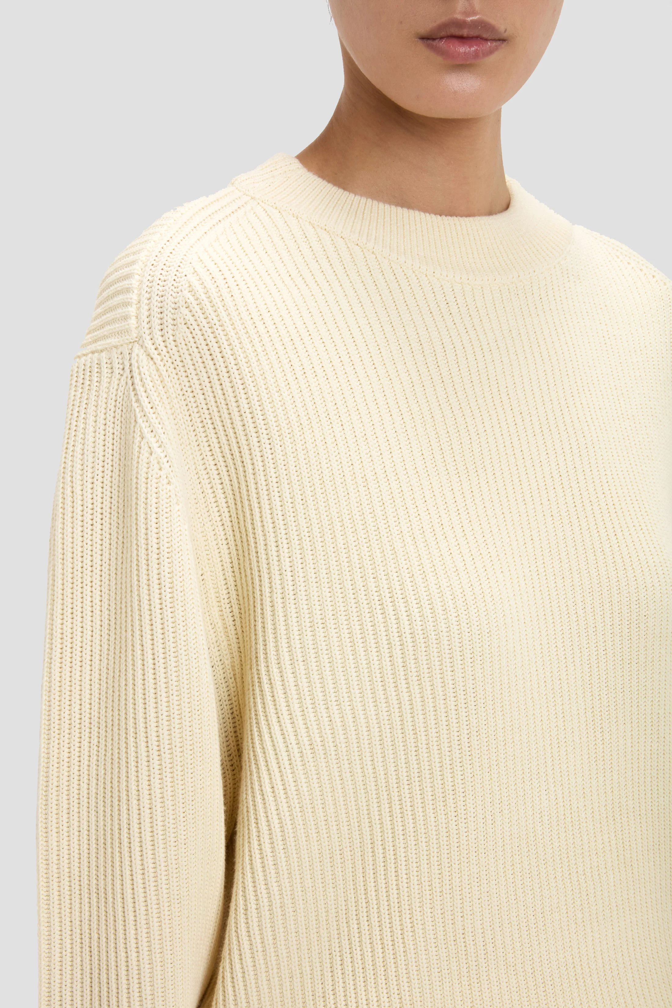 Relaxed Fit Jumper In Ivory - Image 3