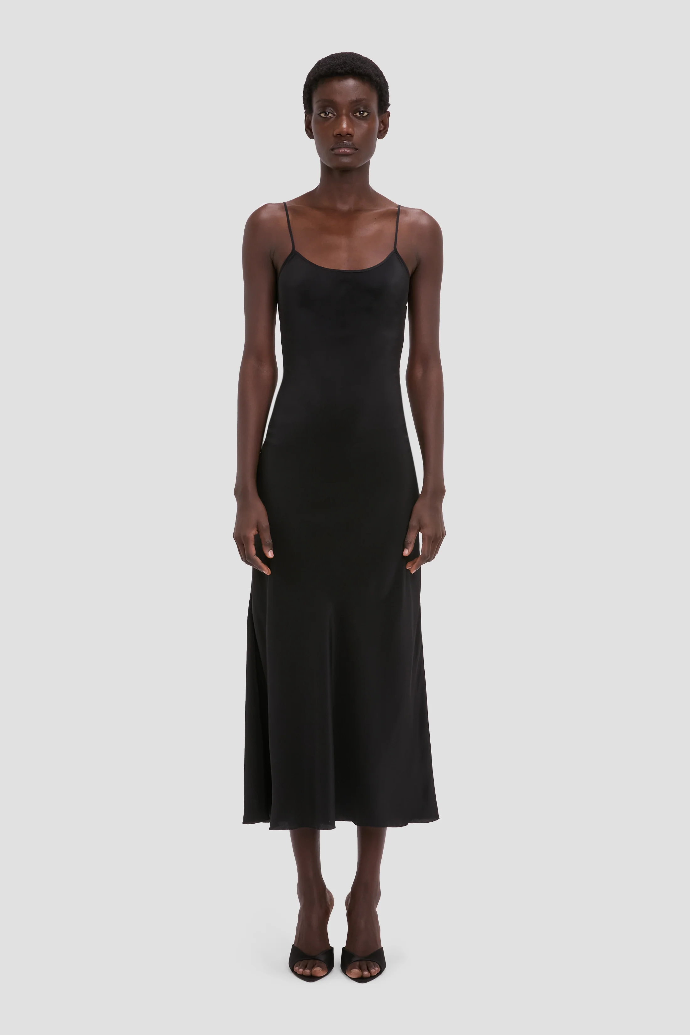 Cami Midi Dress In Black