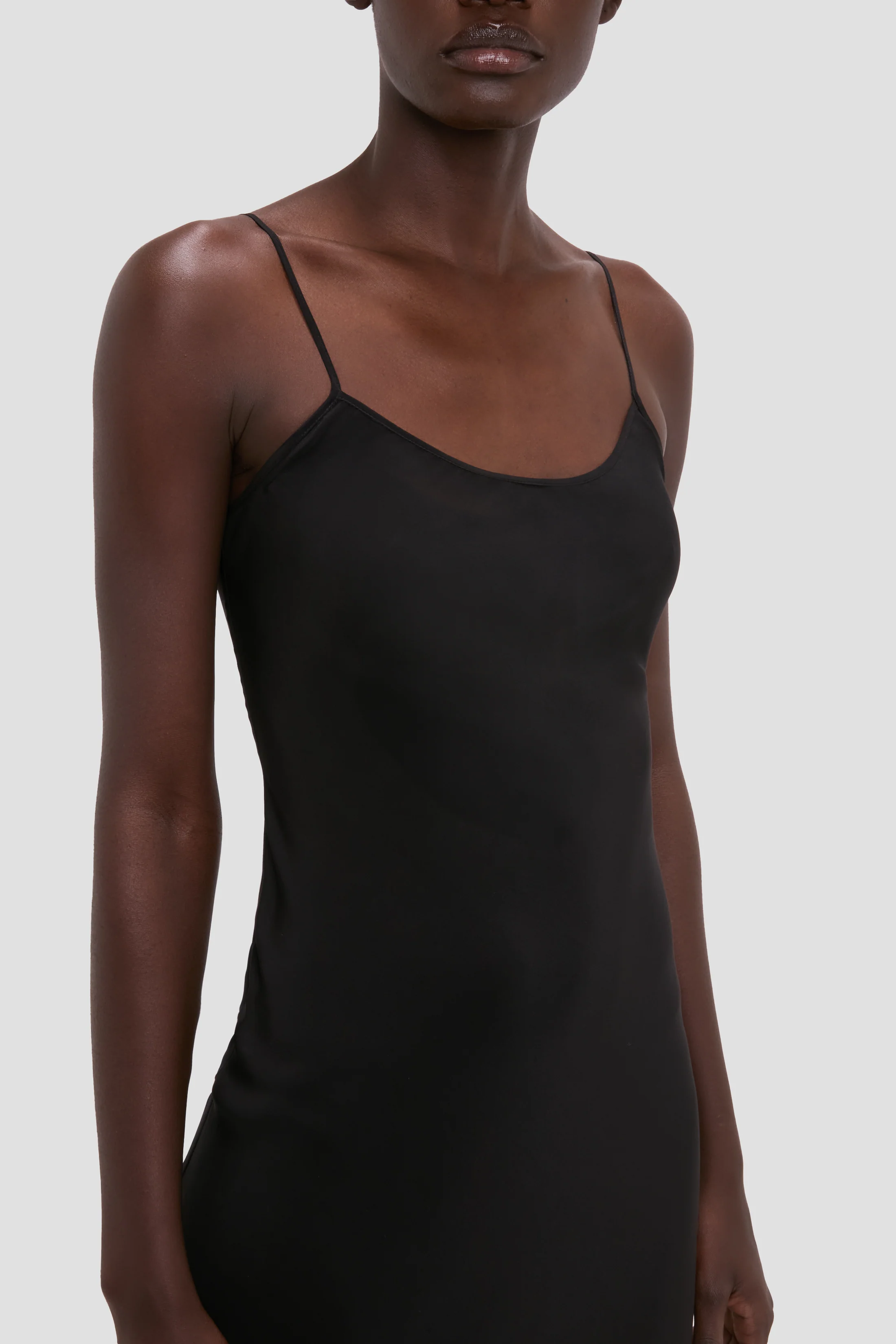 Cami Midi Dress In Black - Image 3