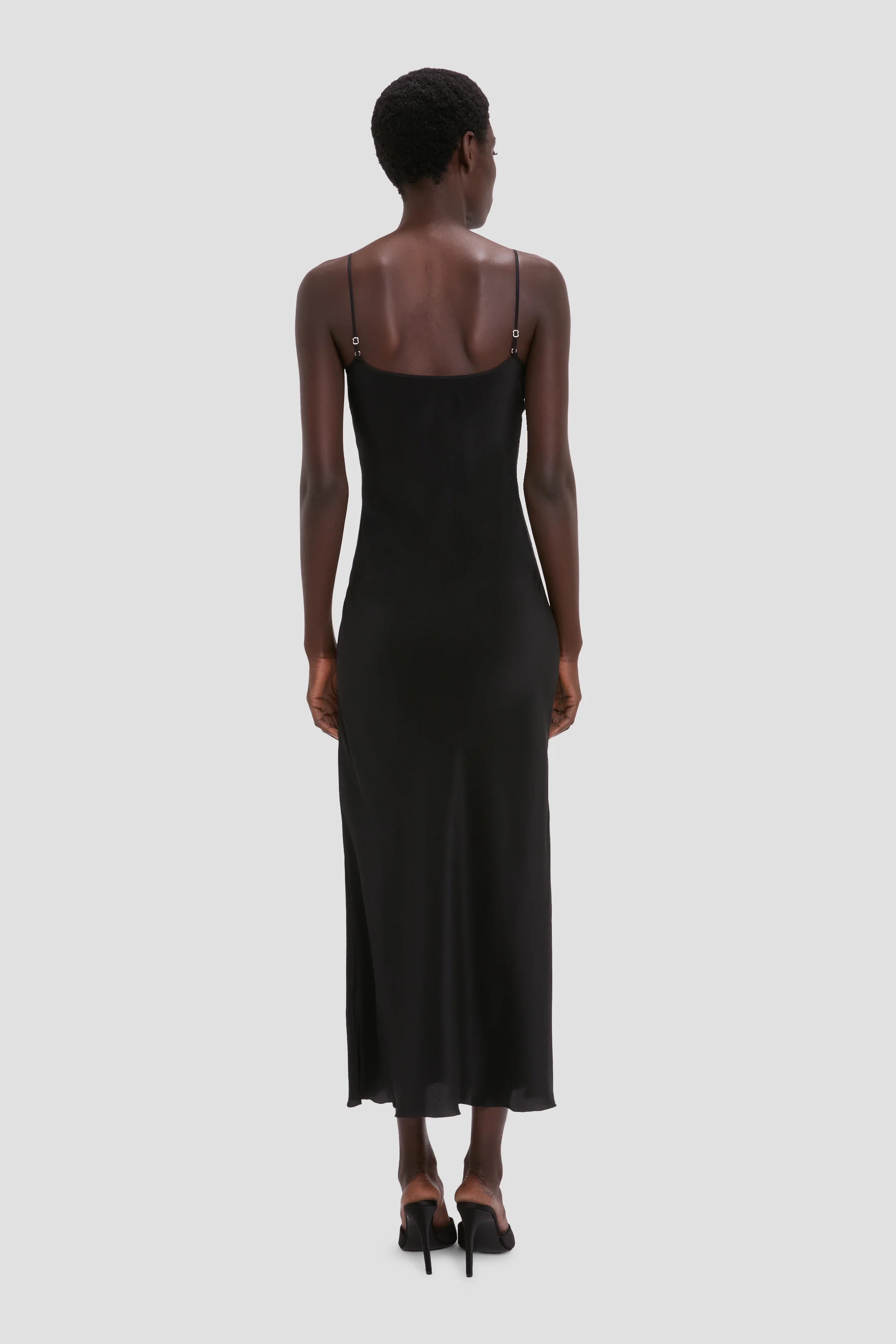 Cami Midi Dress In Black - Image 4