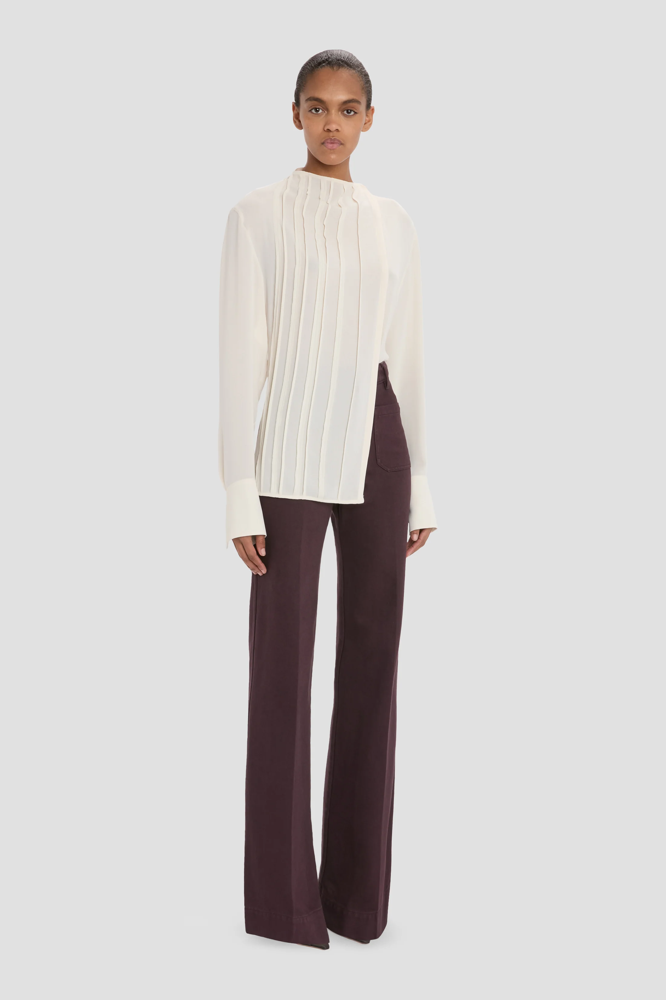 Seam Detail Blouse In Ivory - Image 3