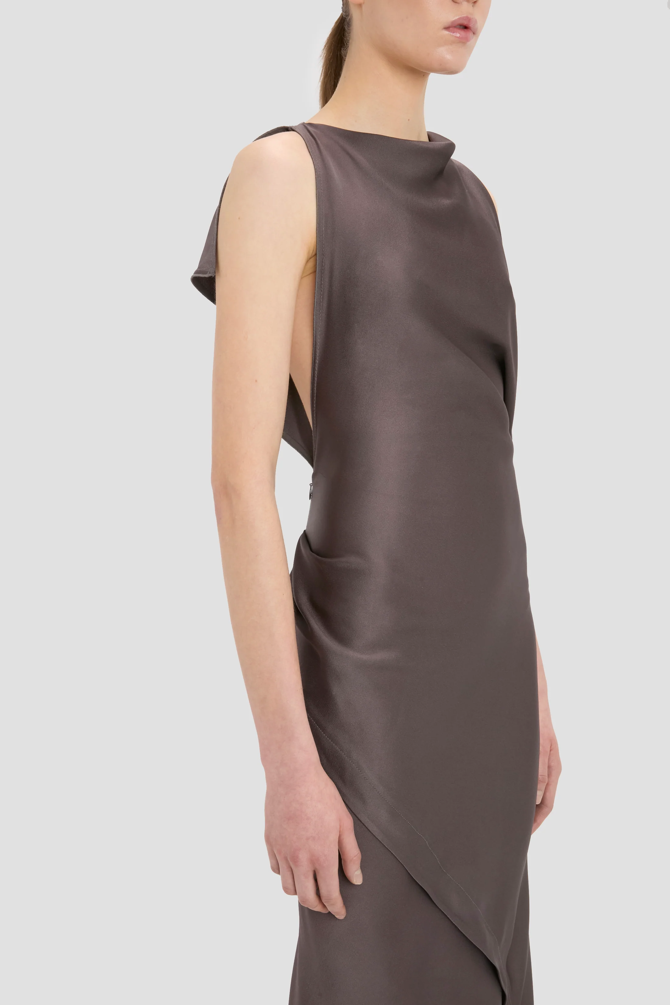 Kyra Midi Dress In Grey - Image 4
