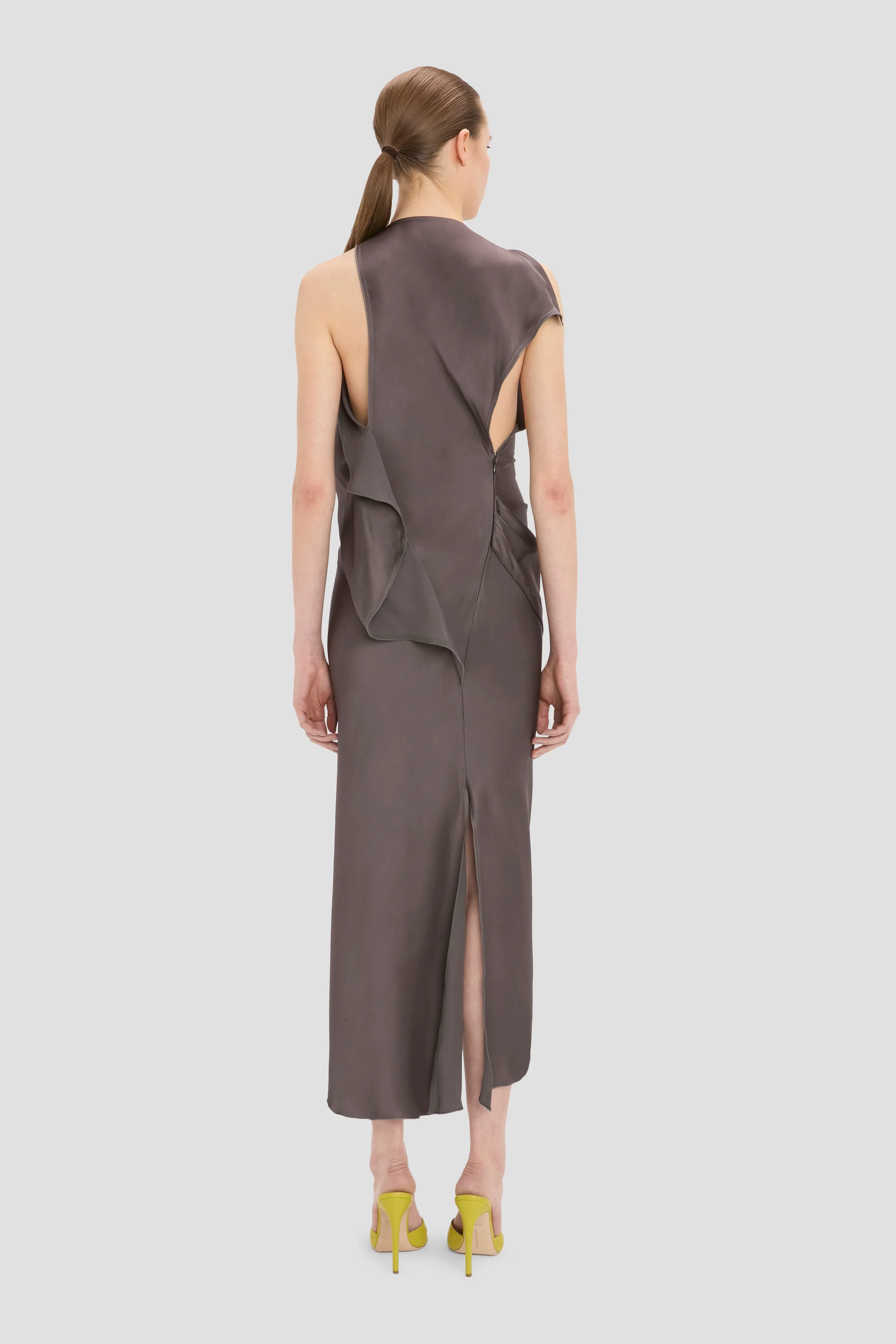 Kyra Midi Dress In Grey - Image 5