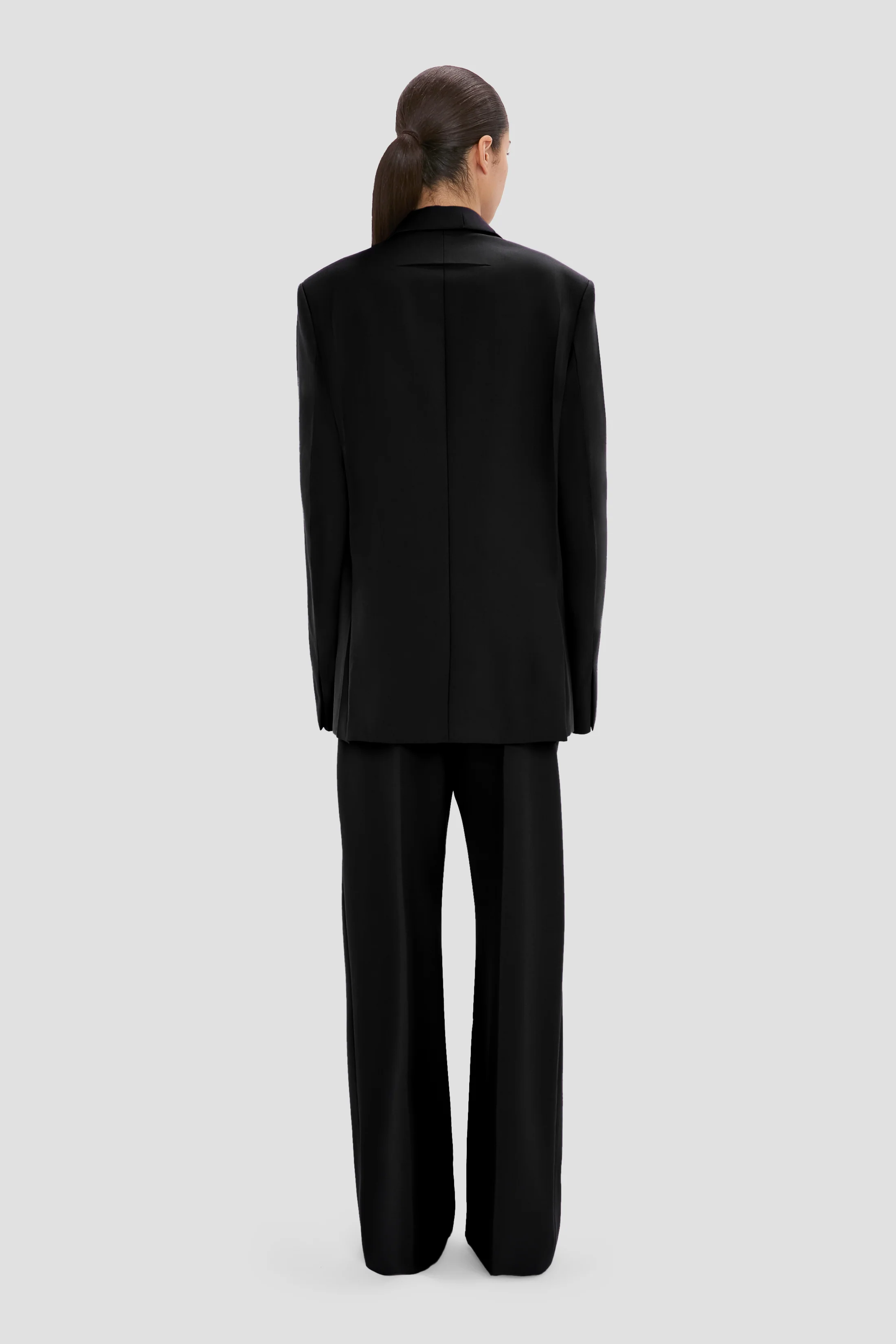 Notched Lapel Jacket In Black - Image 3