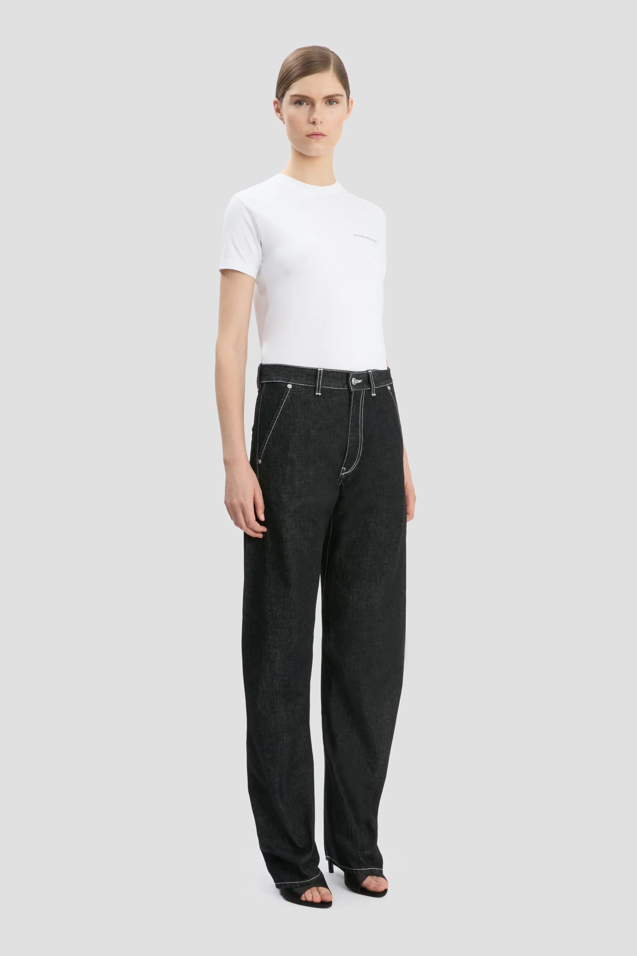 Twisted Slouch Jean In Washed Black - Image 2