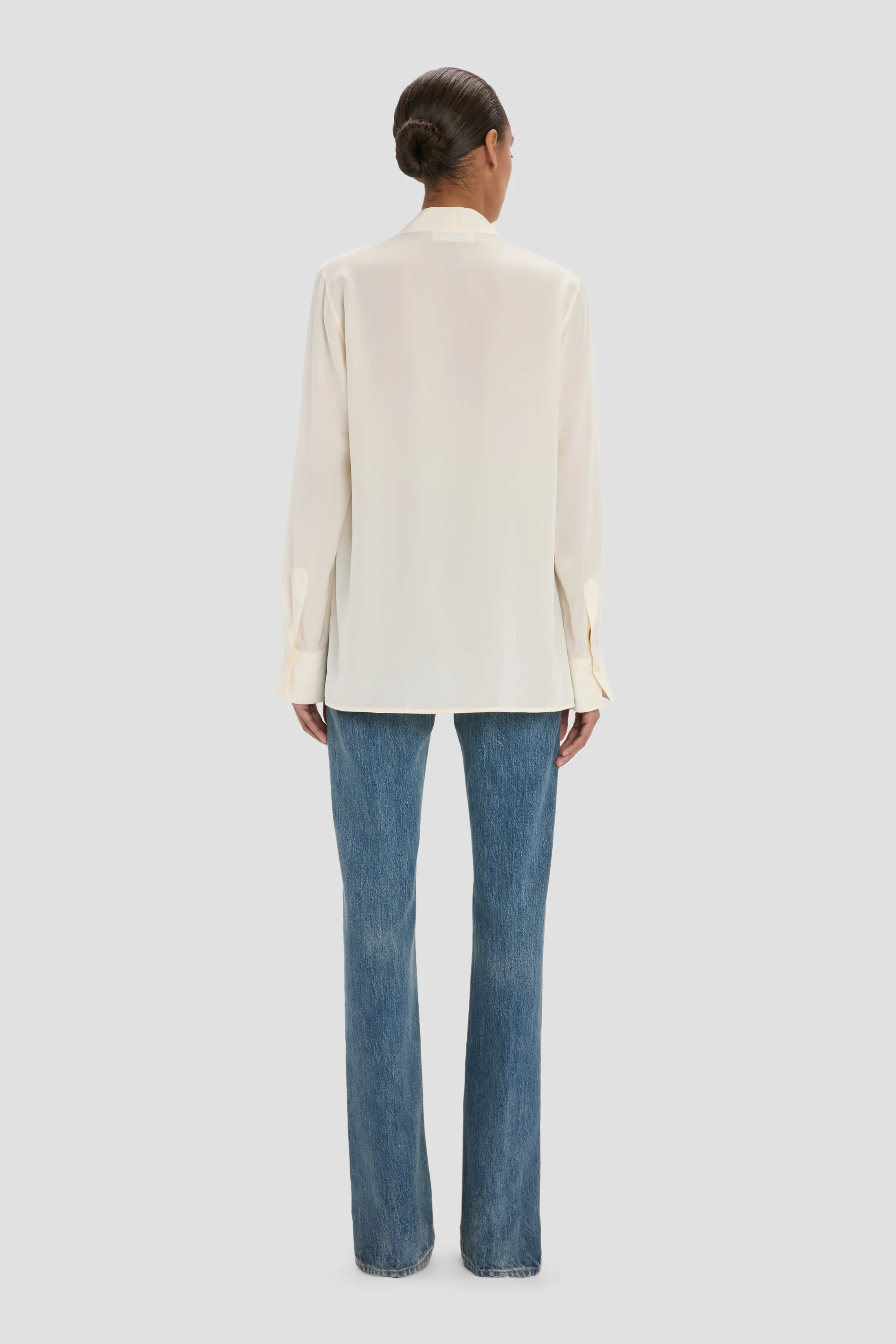 V-Neck Blouse In Ivory - Image 6