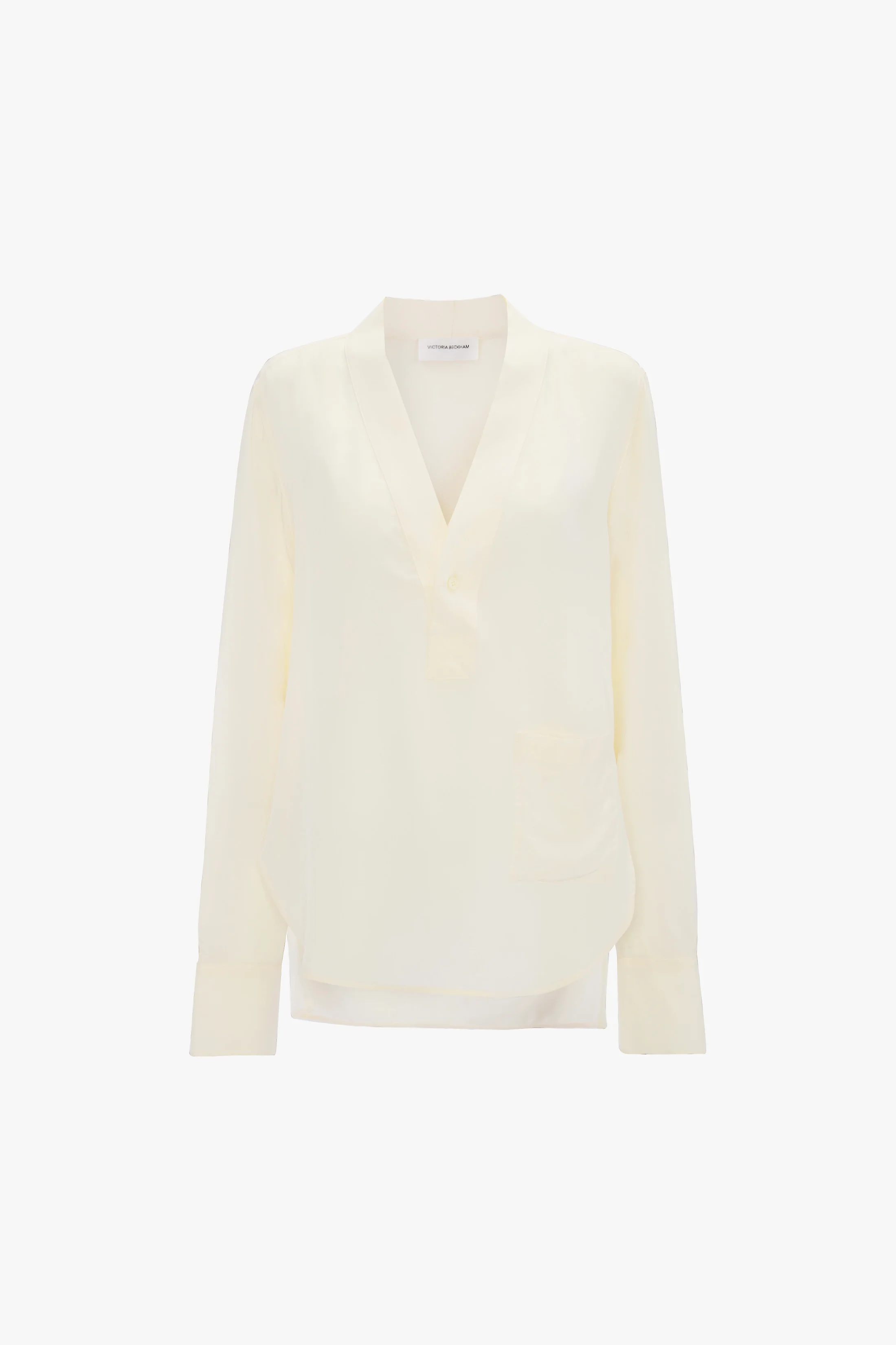 V-Neck Blouse In Ivory - Image 7