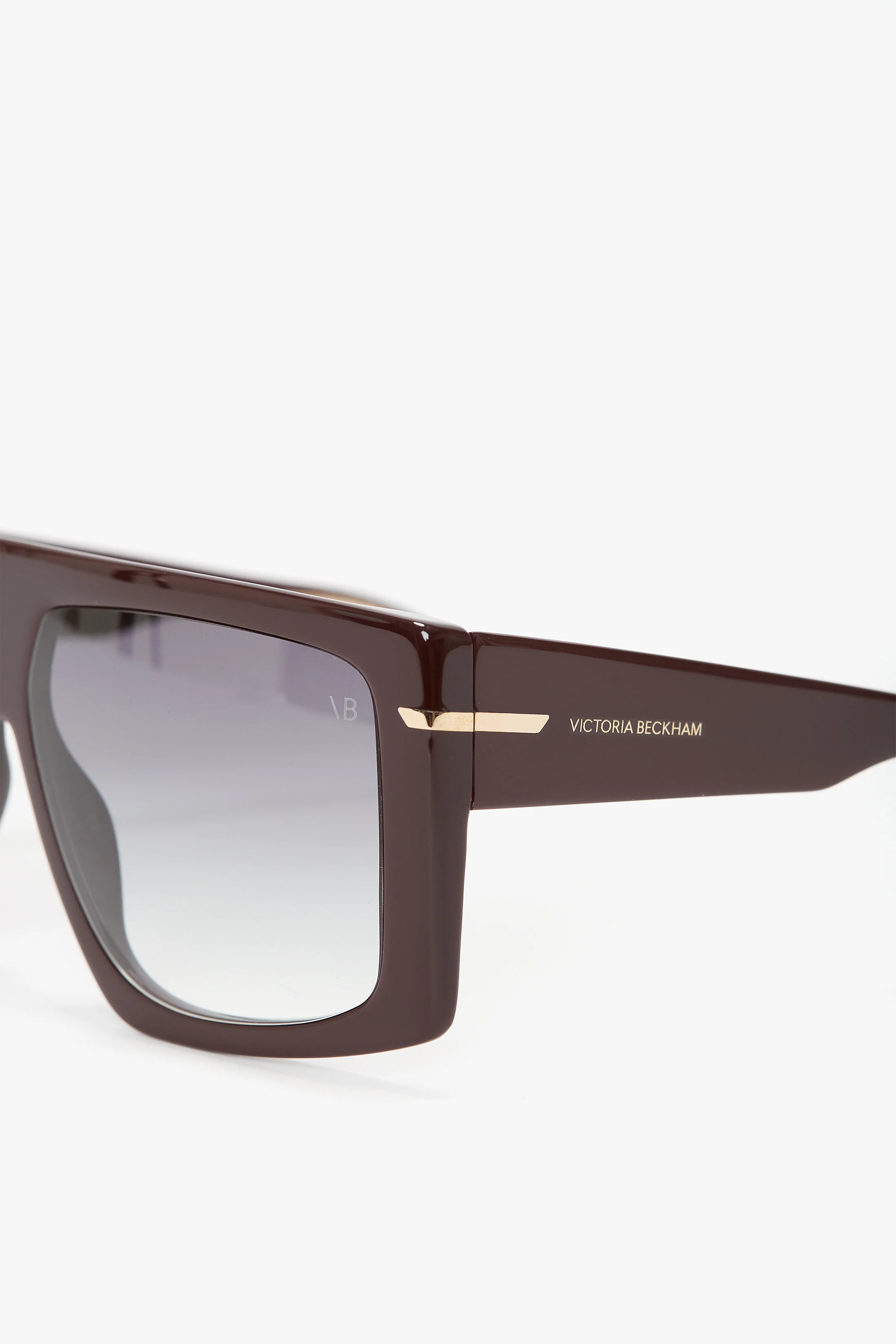 Oversized Flat Top Frame In Burgundy - Image 4