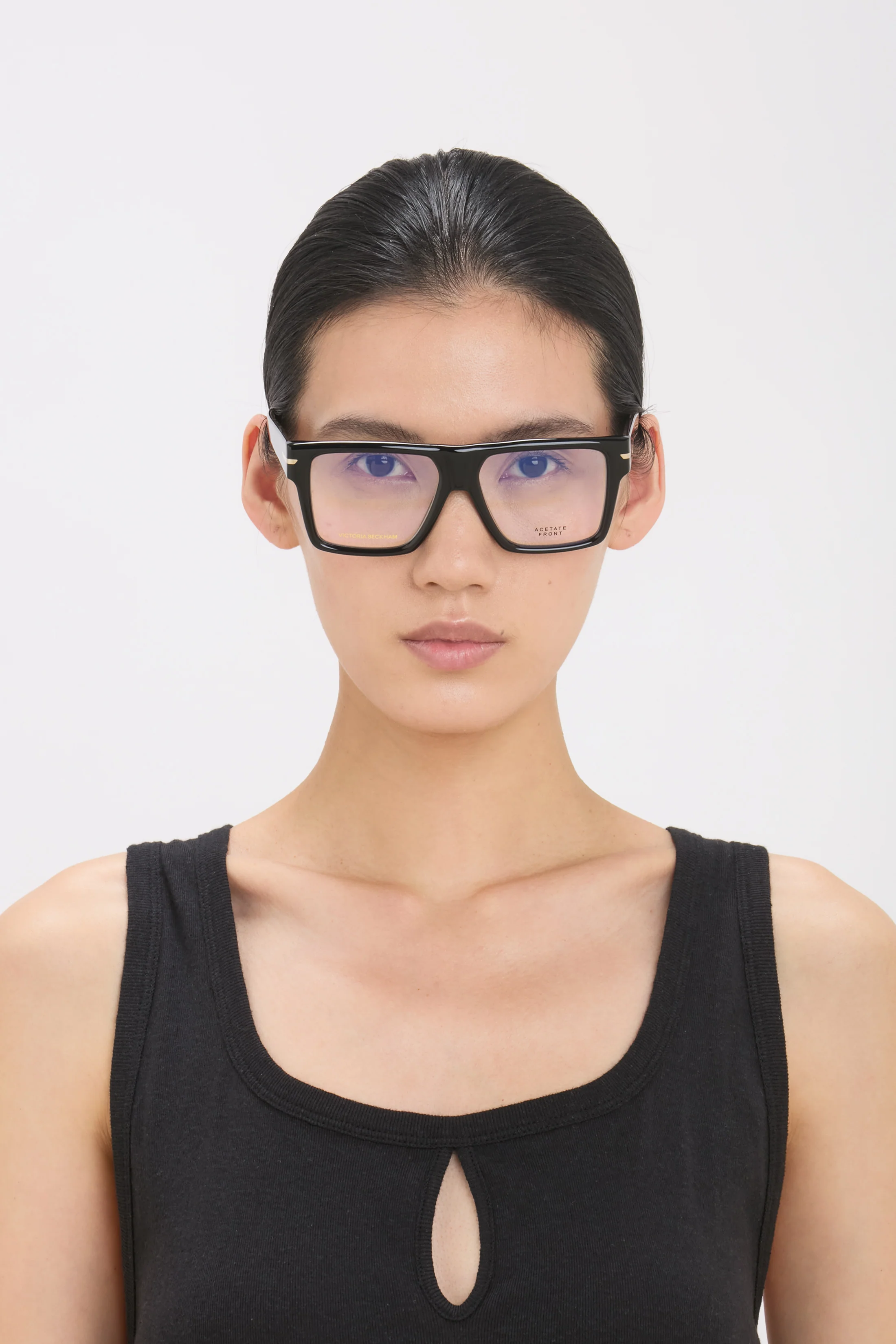 Sculpted Flat Top Frame In Black - Image 7