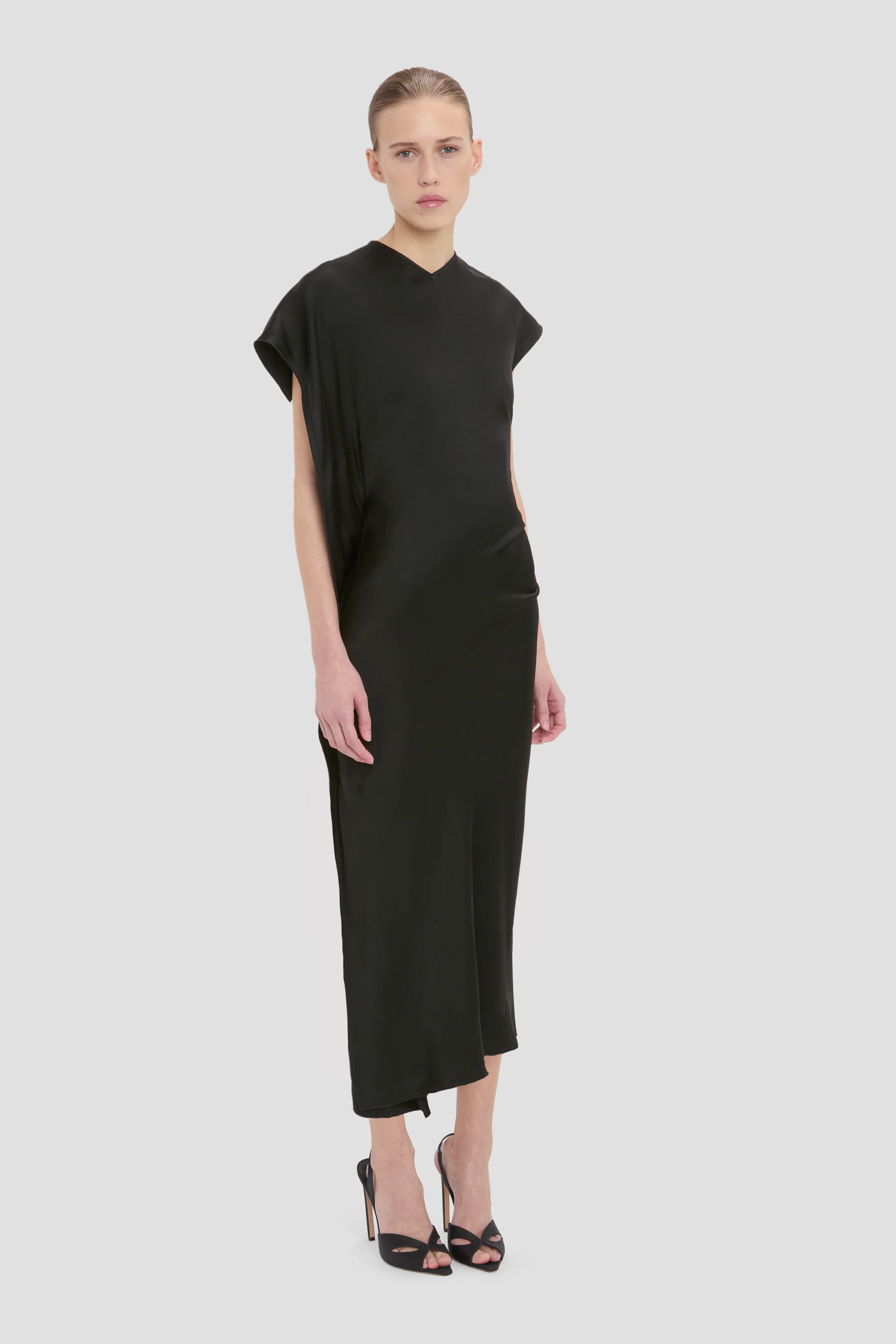 Victoria Midi Dress In Black - Image 2