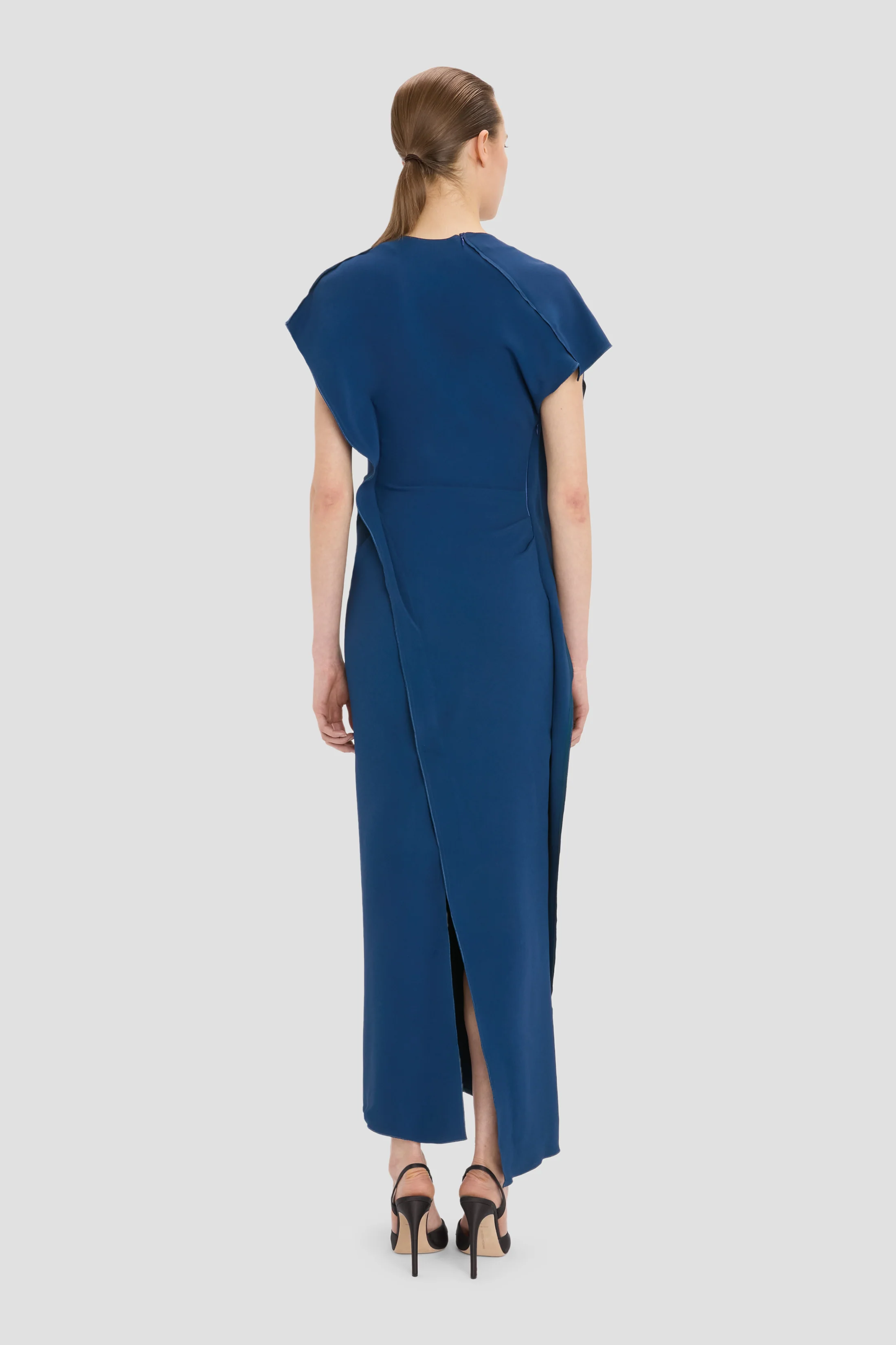 Victoria Midi Dress In Blue - Image 4