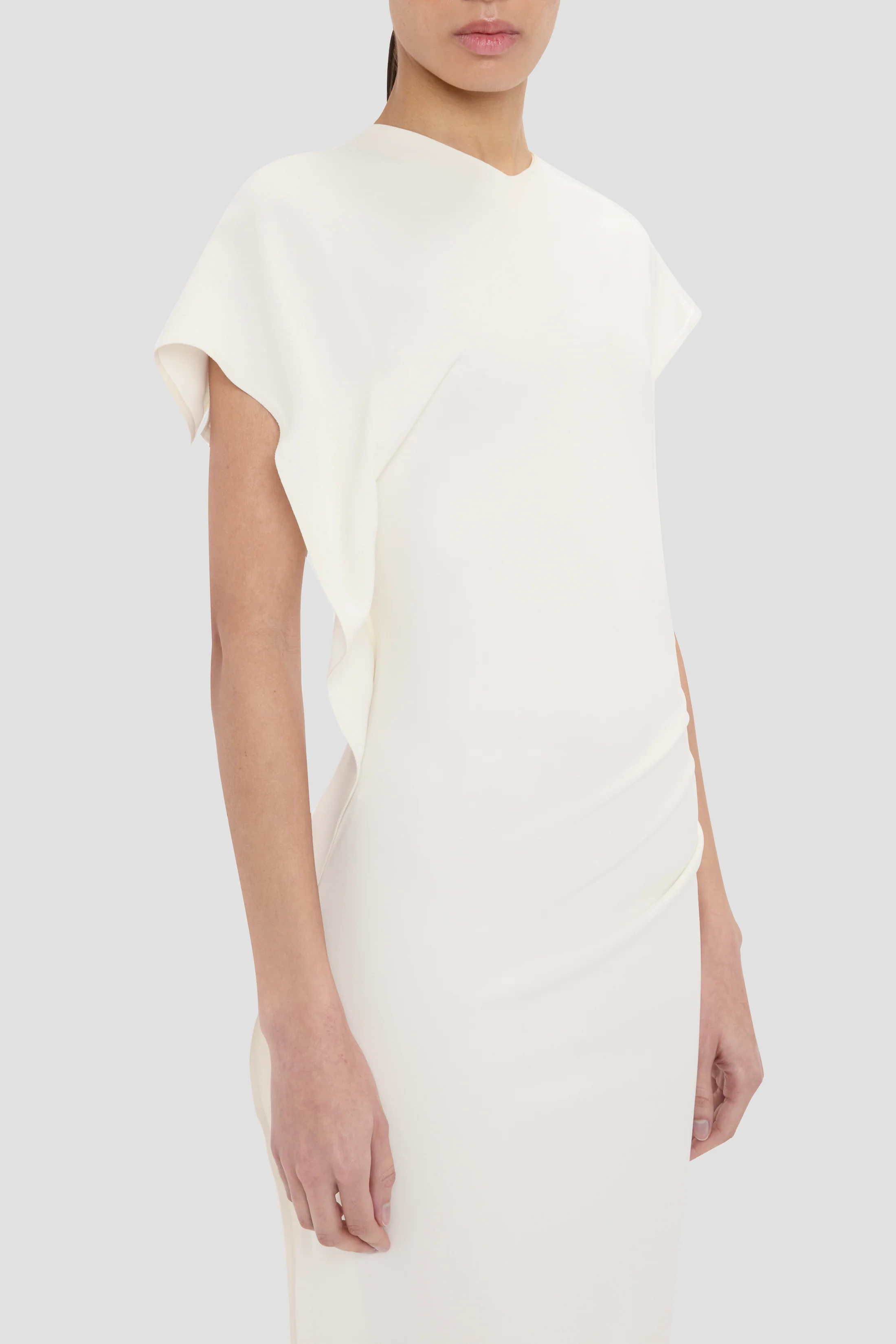 Victoria Midi Dress In Ivory - Image 4