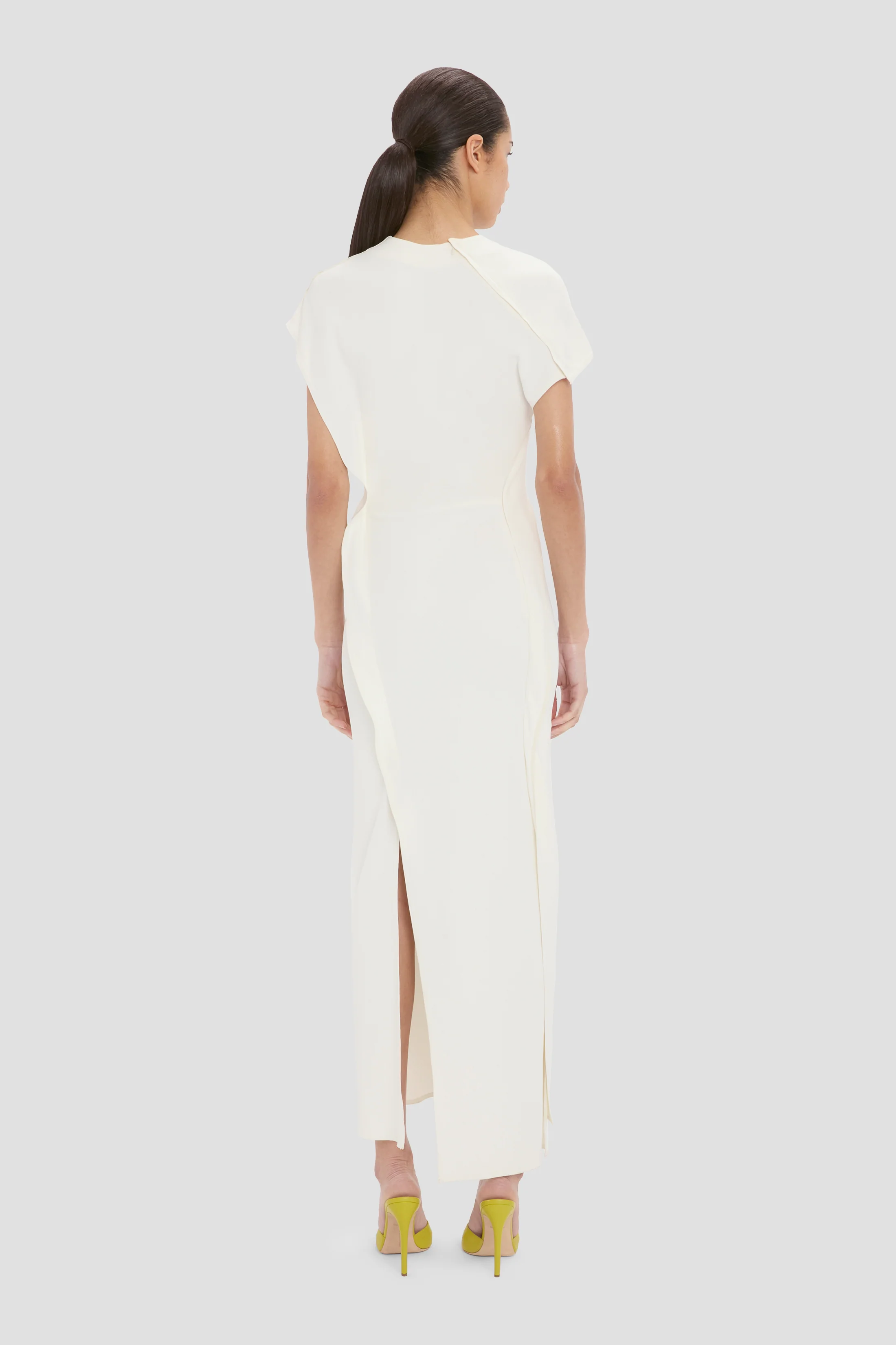 Victoria Midi Dress In Ivory - Image 5